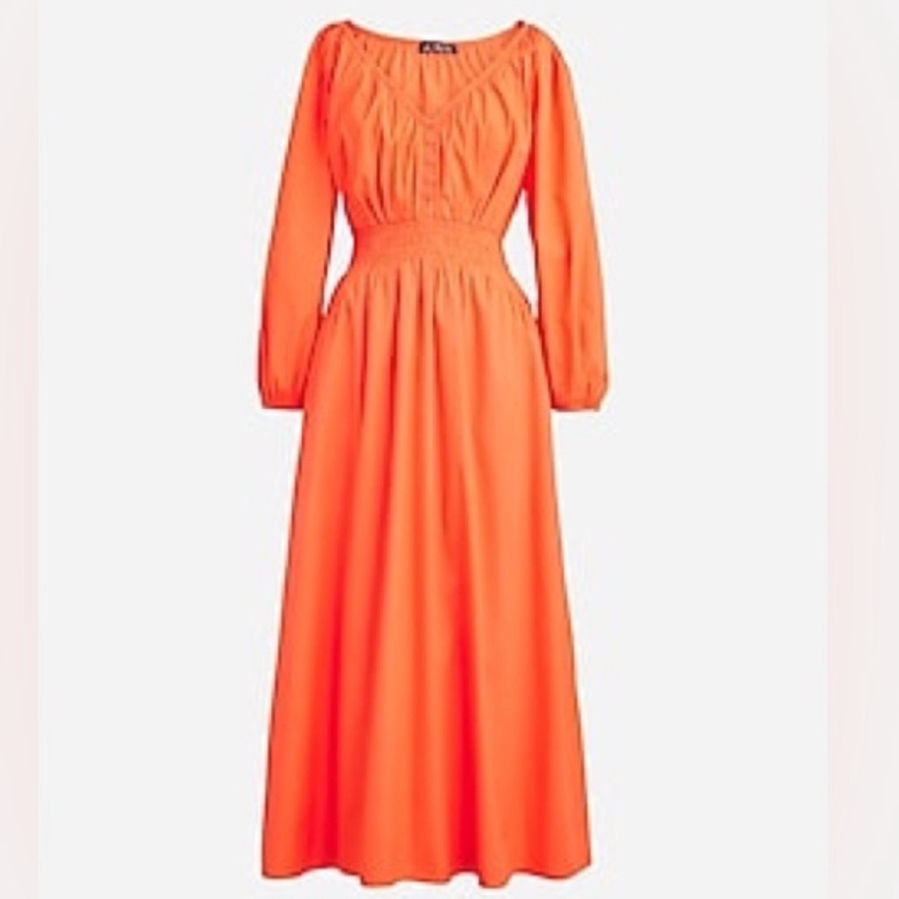 EUC JCrew- V-Neck Midi Dress - M
